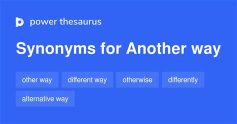 synonyms for another way